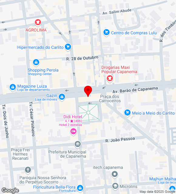 Mapa da localização