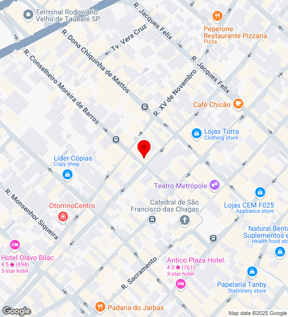 Mapa da localização