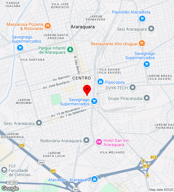 Mapa da localização