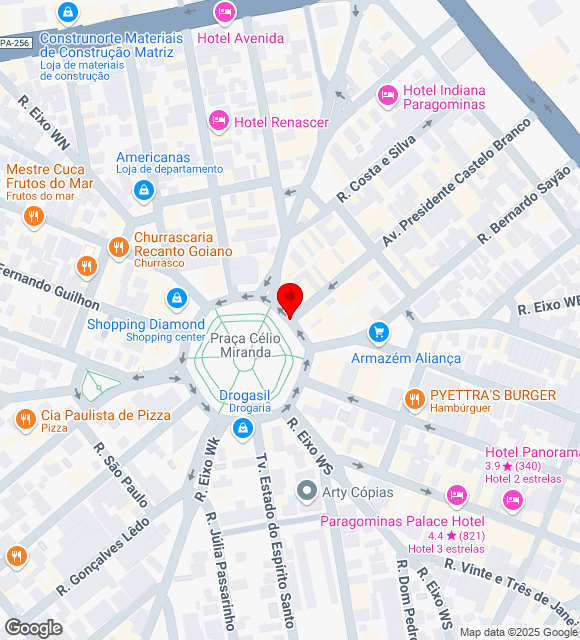 Mapa da localização