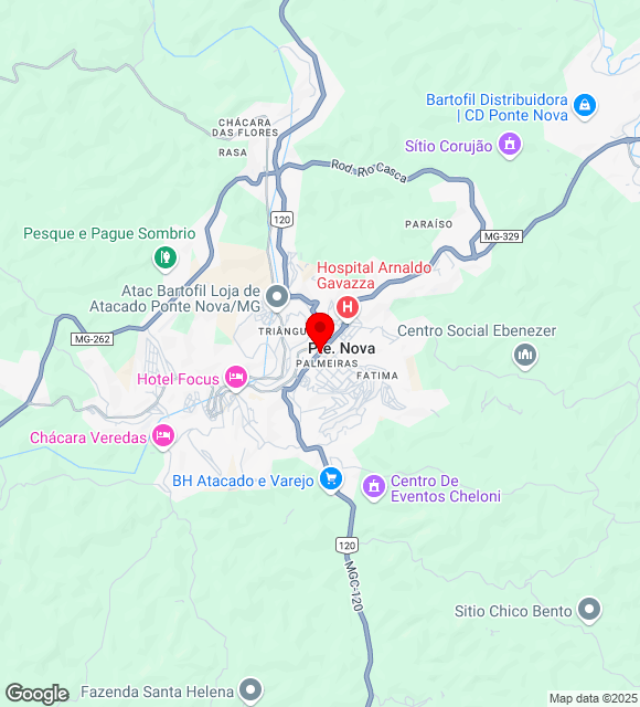 Mapa da localização