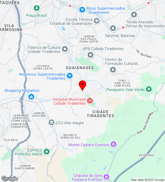 Mapa da localização