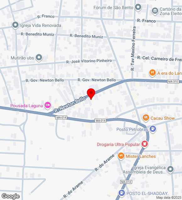 Mapa da localização