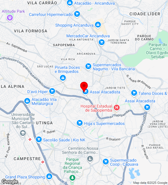 Mapa da localização