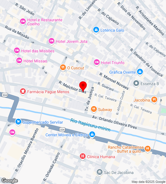 Mapa da localização