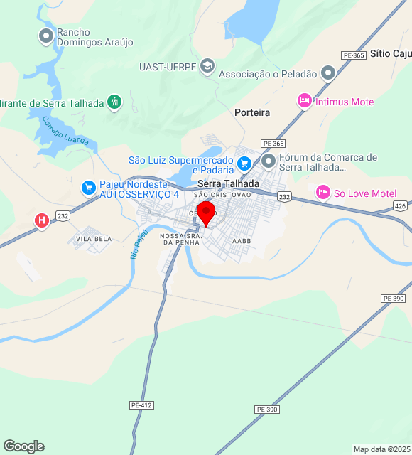 Mapa da localização