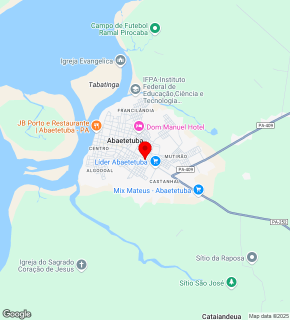 Mapa da localização