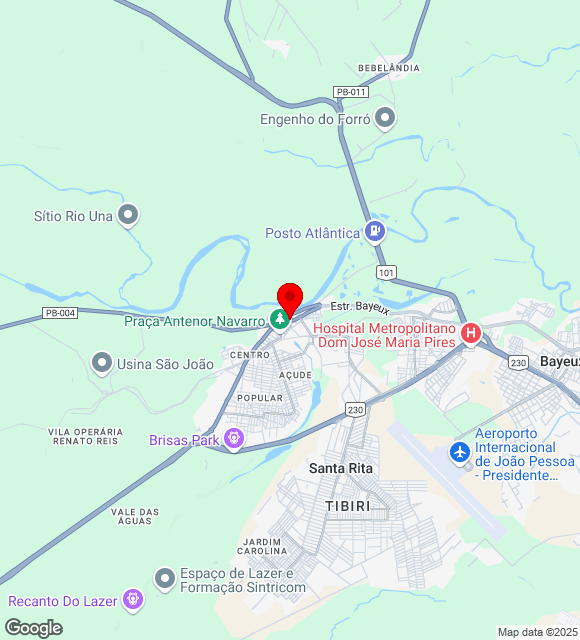 Mapa da localização