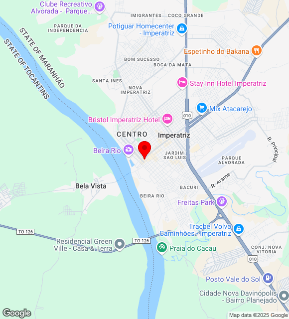 Mapa da localização