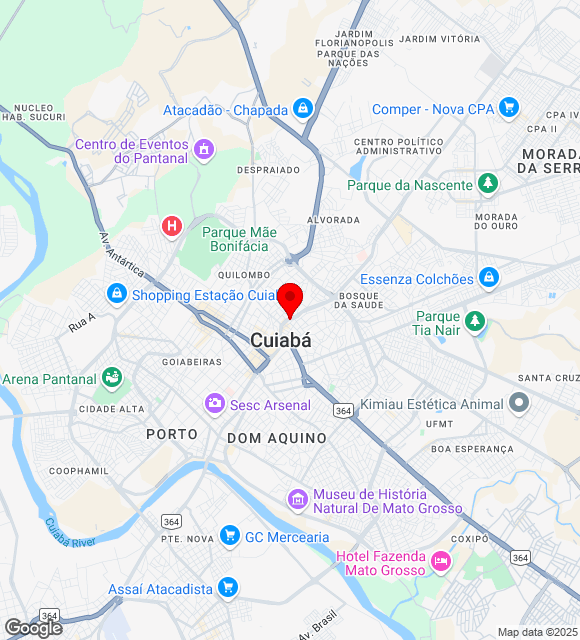 Mapa da localização