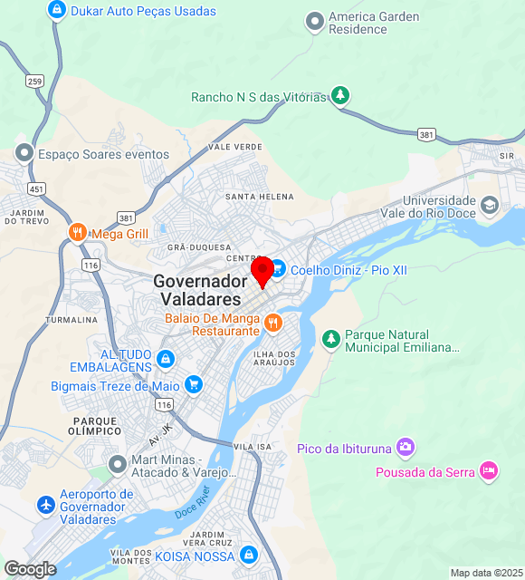 Mapa da localização