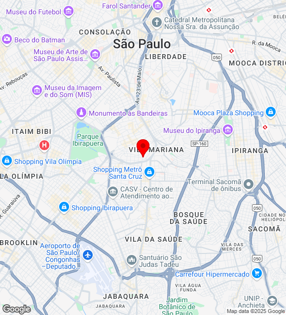 Mapa da localização