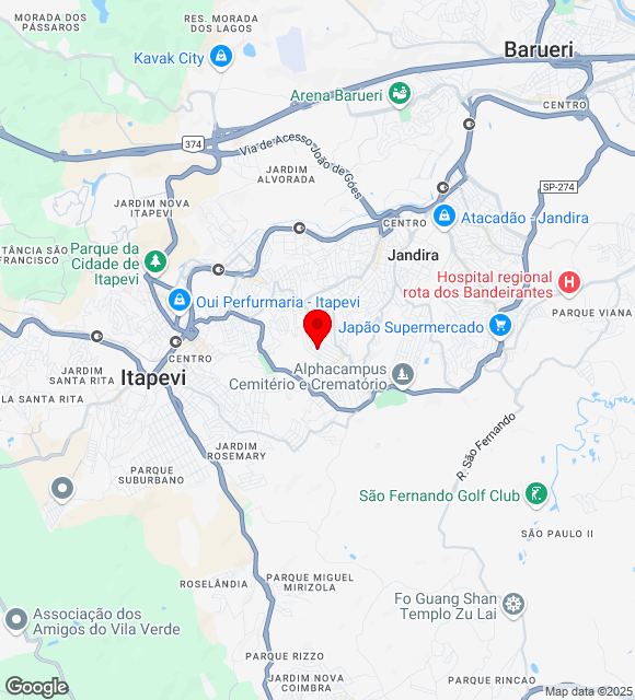 Mapa da localização