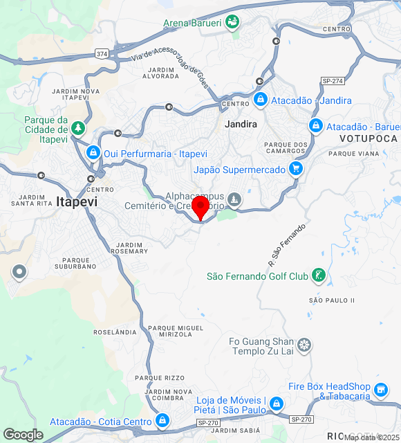 Mapa da localização