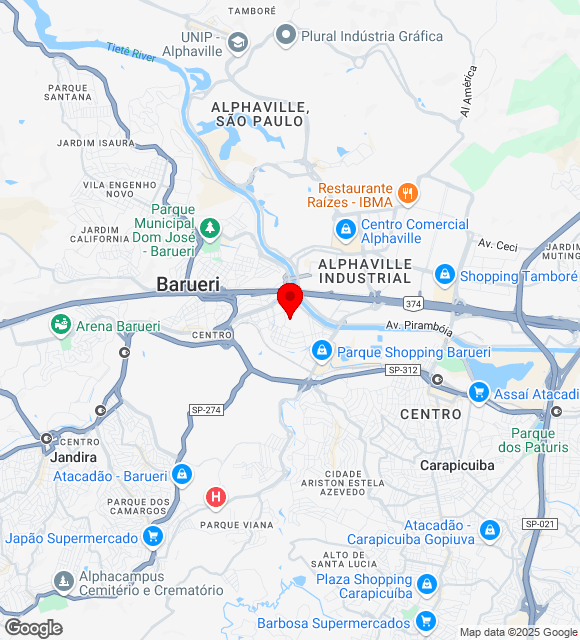 Mapa da localização