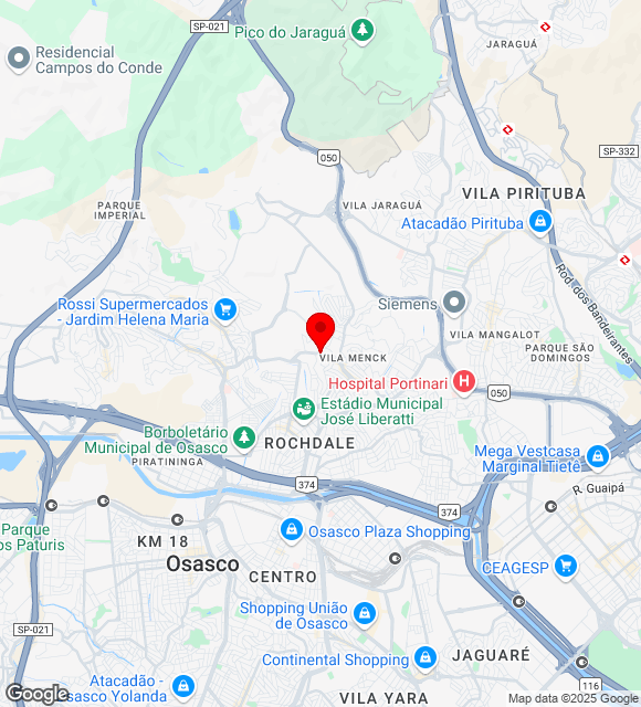 Mapa da localização