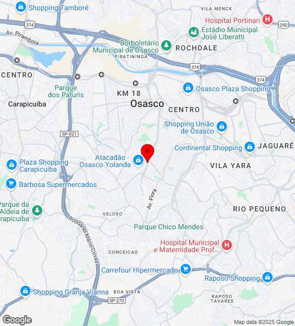 Mapa da localização
