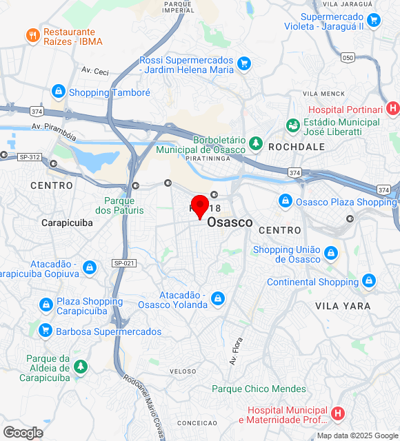 Mapa da localização