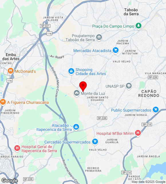 Mapa da localização