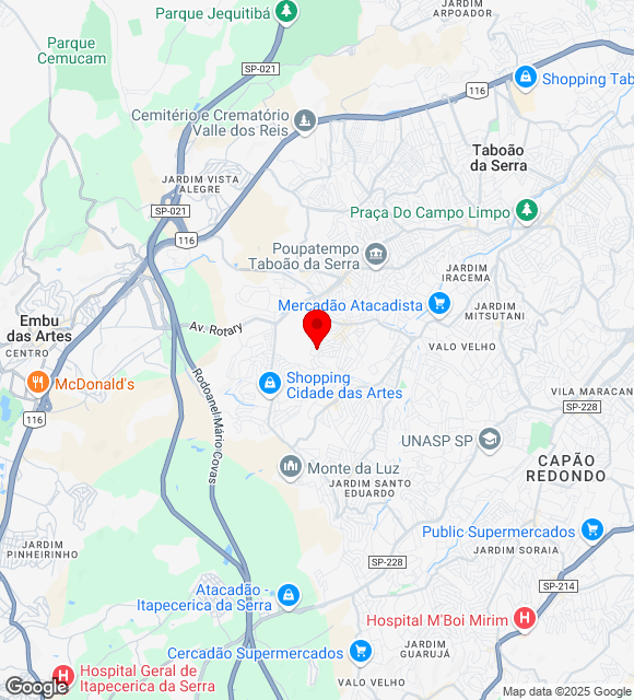 Mapa da localização