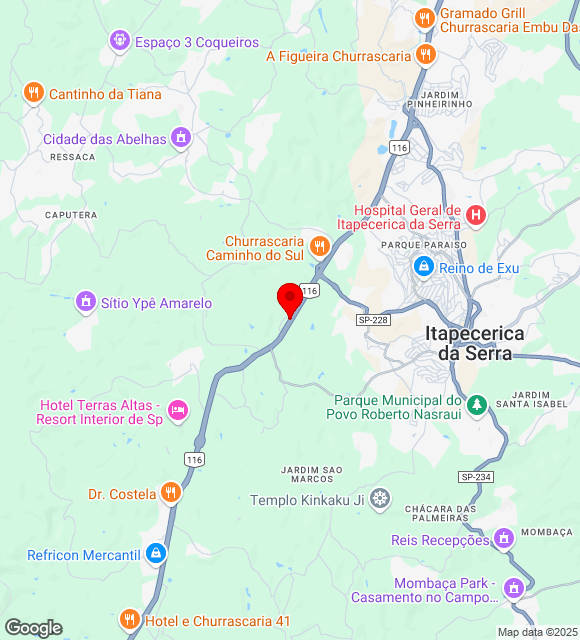 Mapa da localização