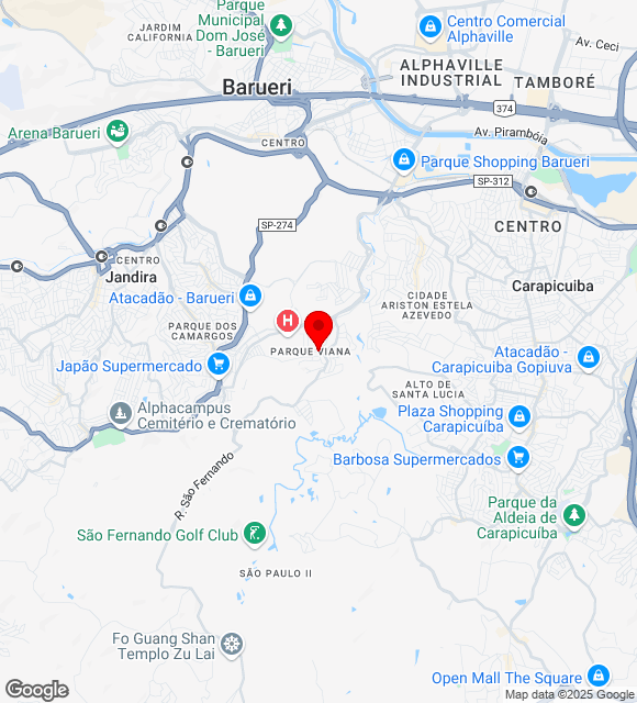 Mapa da localização