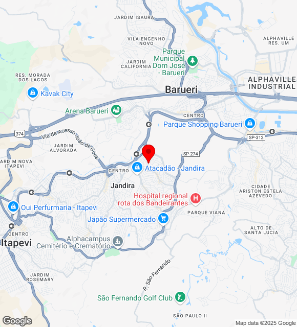 Mapa da localização