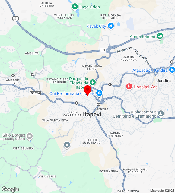 Mapa da localização