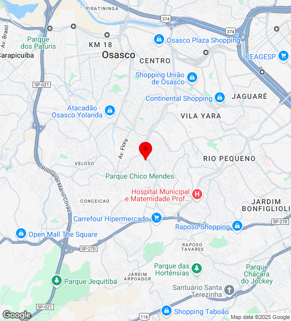 Mapa da localização