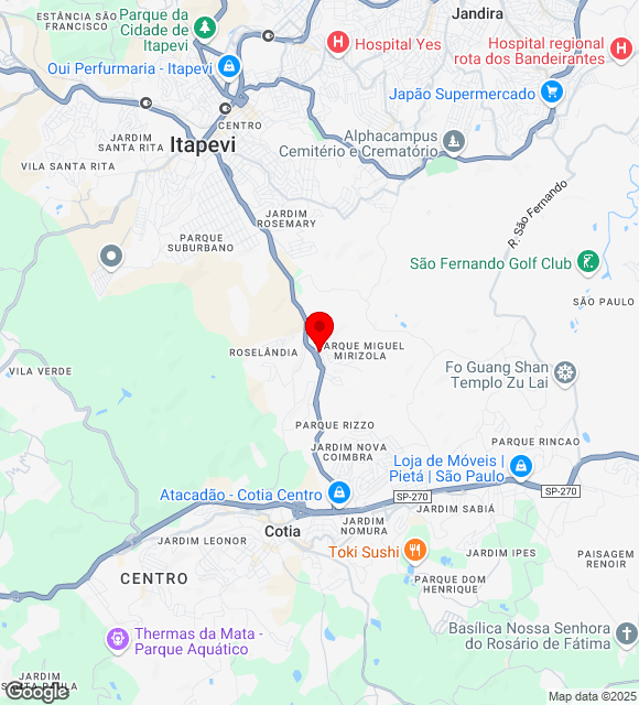 Mapa da localização