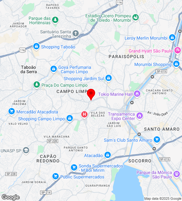 Mapa da localização