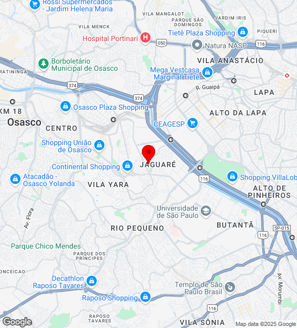 Mapa da localização
