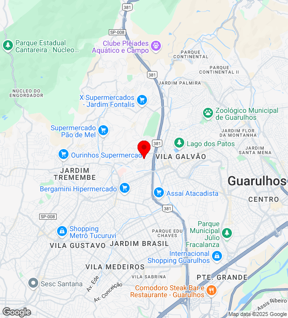 Mapa da localização