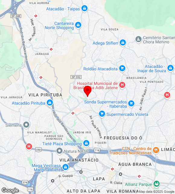 Mapa da localização