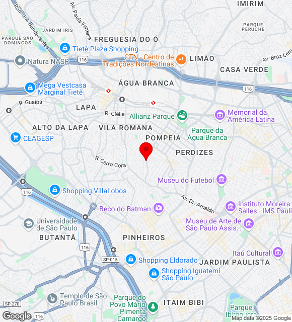 Mapa da localização