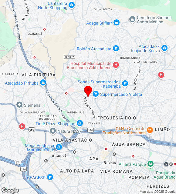 Mapa da localização