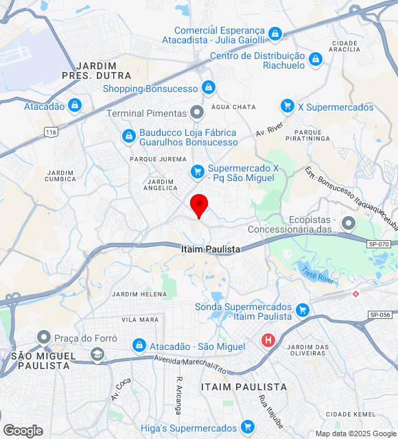 Mapa da localização