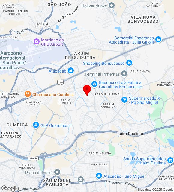 Mapa da localização