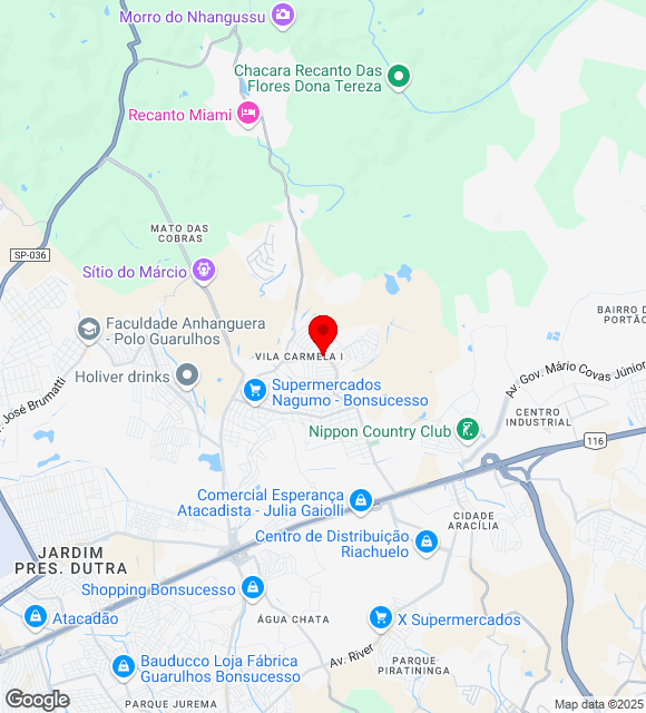 Mapa da localização