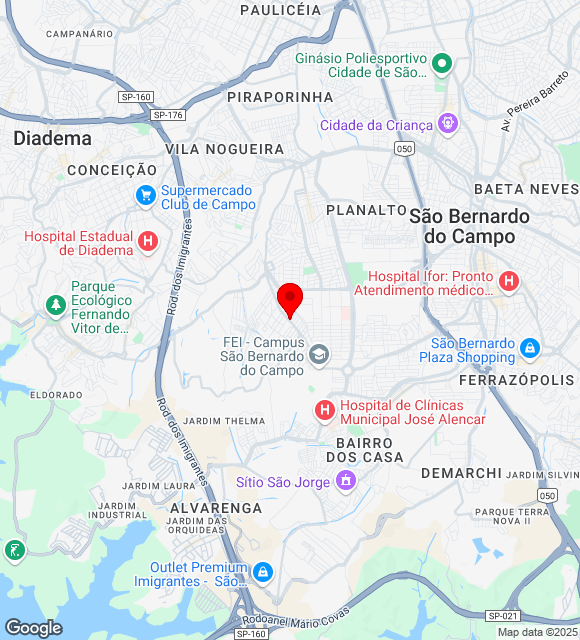 Mapa da localização