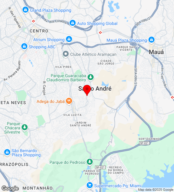 Mapa da localização