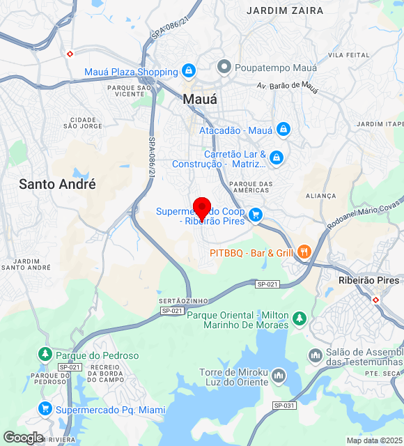 Mapa da localização