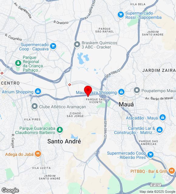 Mapa da localização