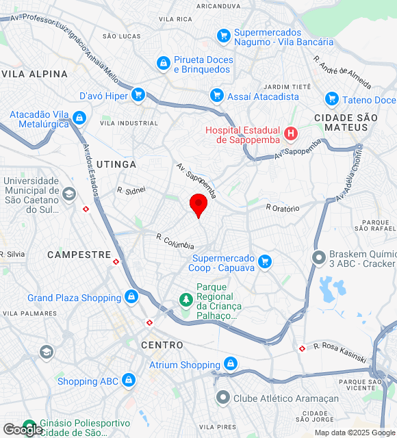 Mapa da localização