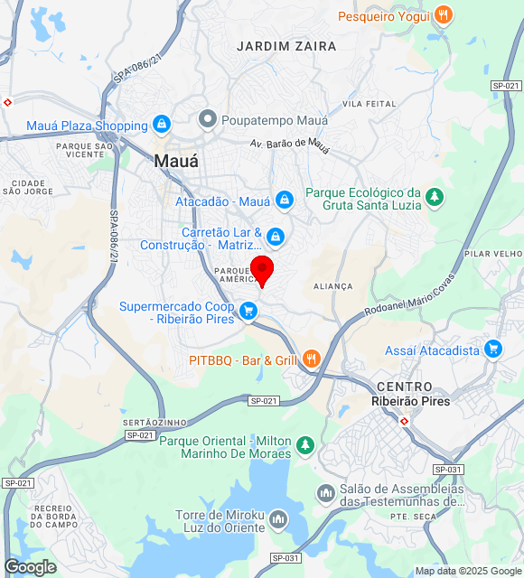 Mapa da localização