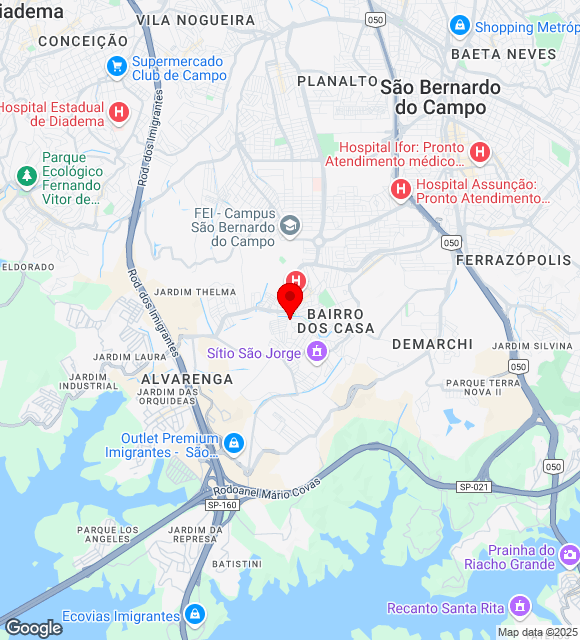 Mapa da localização