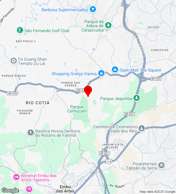 Mapa da localização