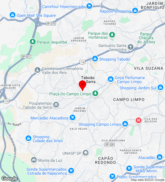 Mapa da localização
