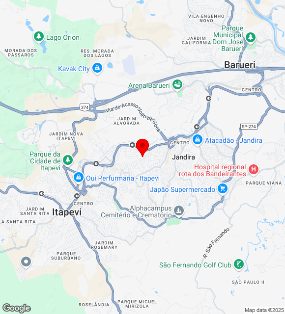 Mapa da localização