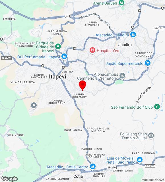 Mapa da localização